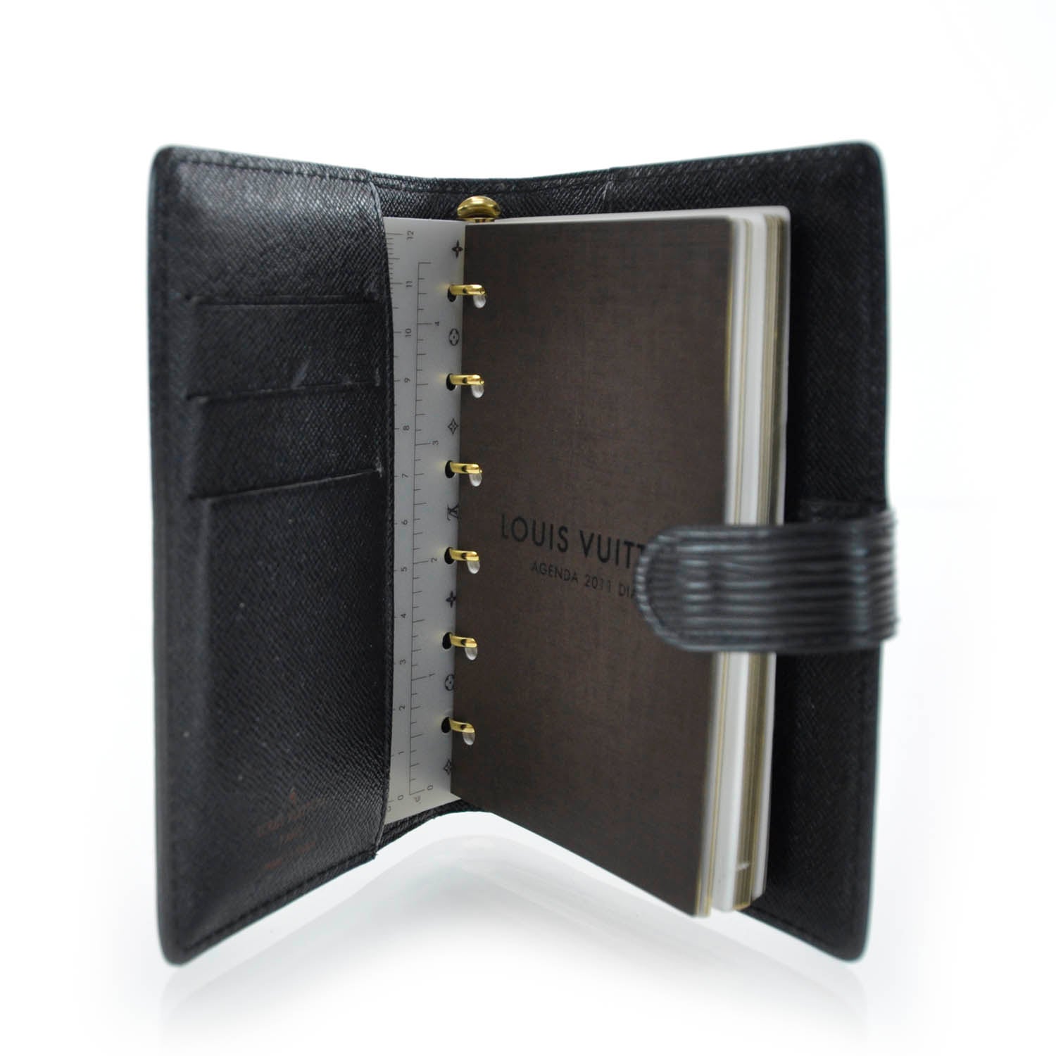 Louis Vuitton Epi Small Ring Agenda Black 4 of 8