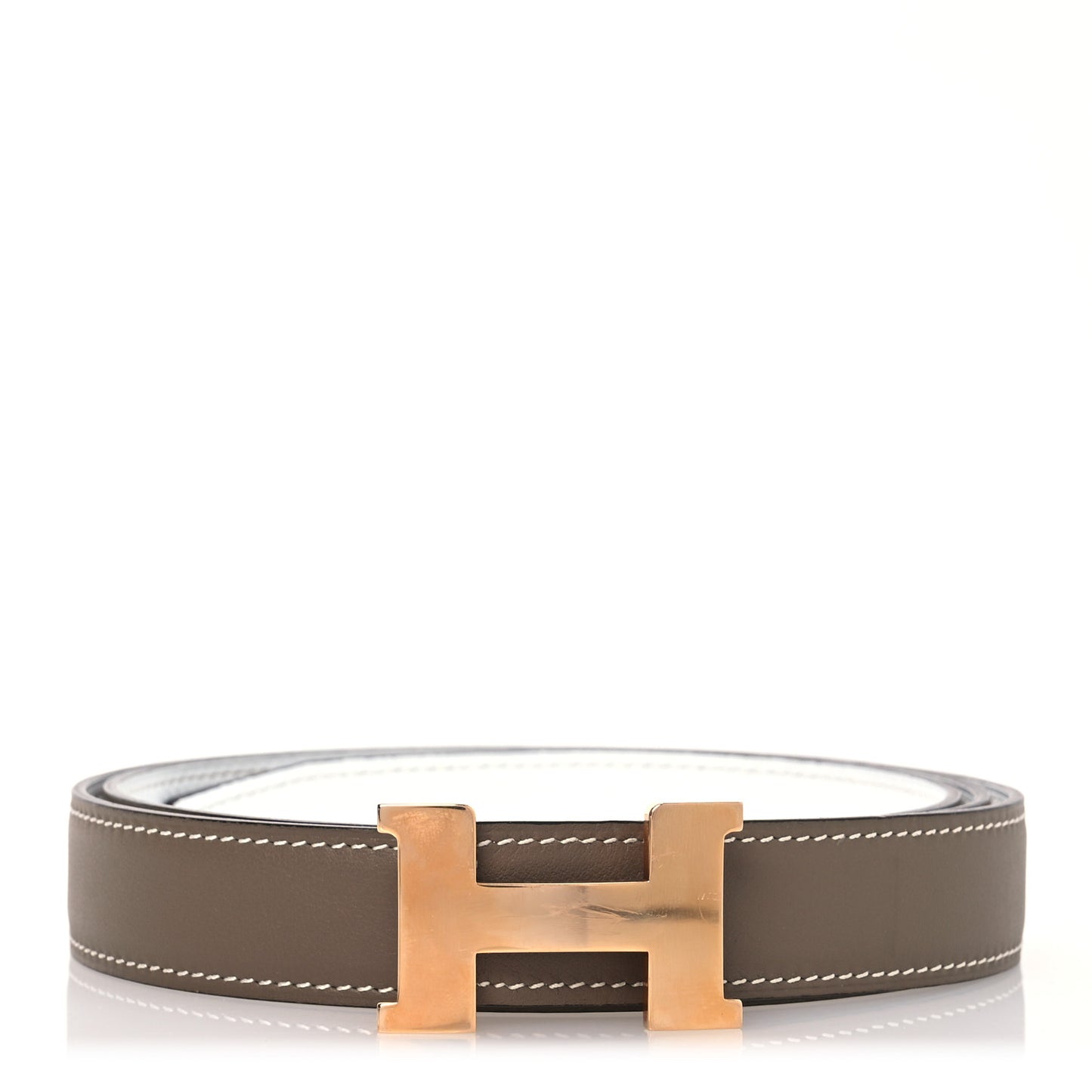 Swift Epsom 32mm H Belt 95 38 Etoupe White