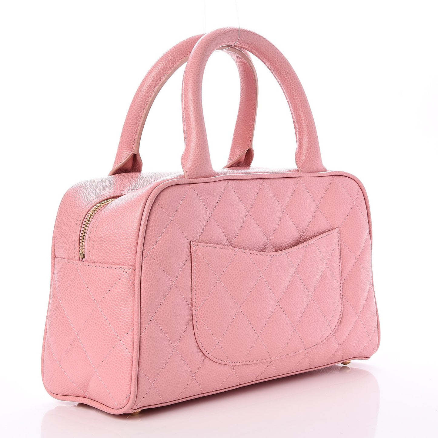Caviar Quilted Small Bowler Pink