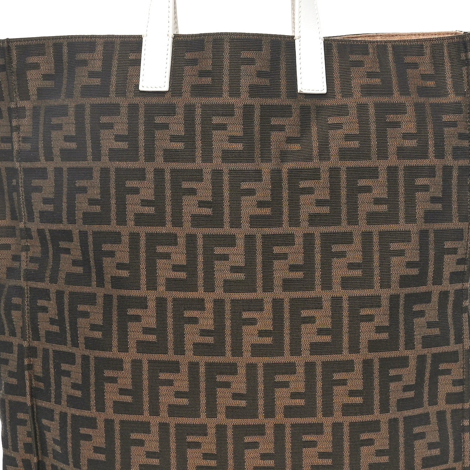 Fendi Zucca Special Shopping Tote Tobacco White 8 of 10