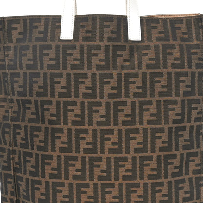 Fendi Zucca Special Shopping Tote Tobacco White 8 of 10