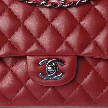 Chanel Lambskin Quilted Medium Double Flap Red 10 of 10