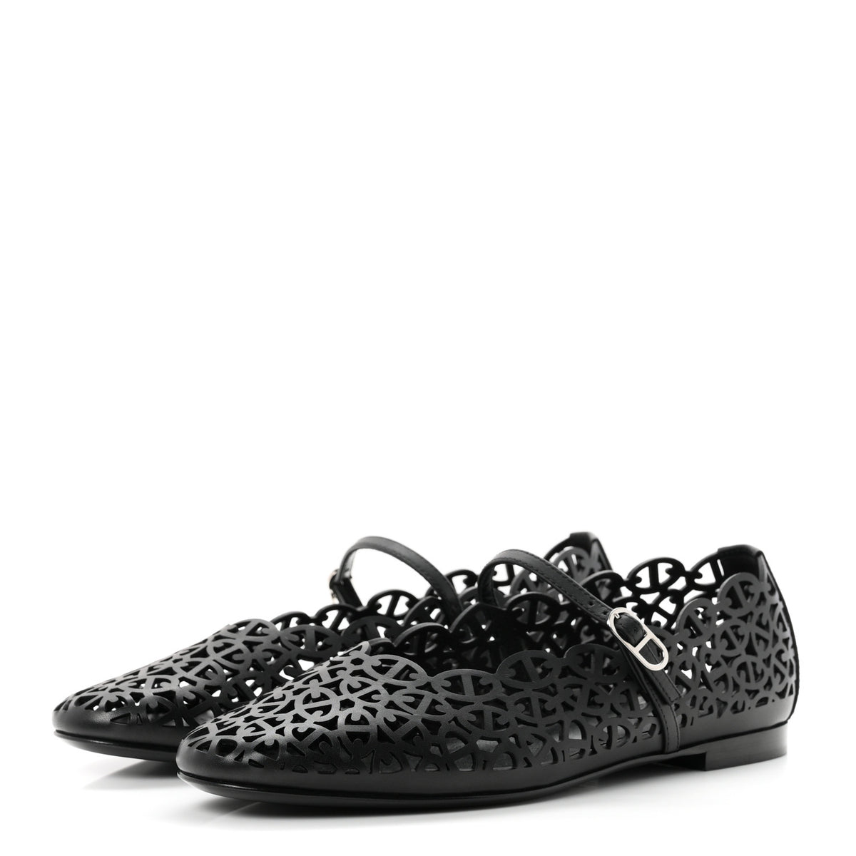 Hermes Calfskin Meli Ballet Flats 38.5 Black 4 of 10