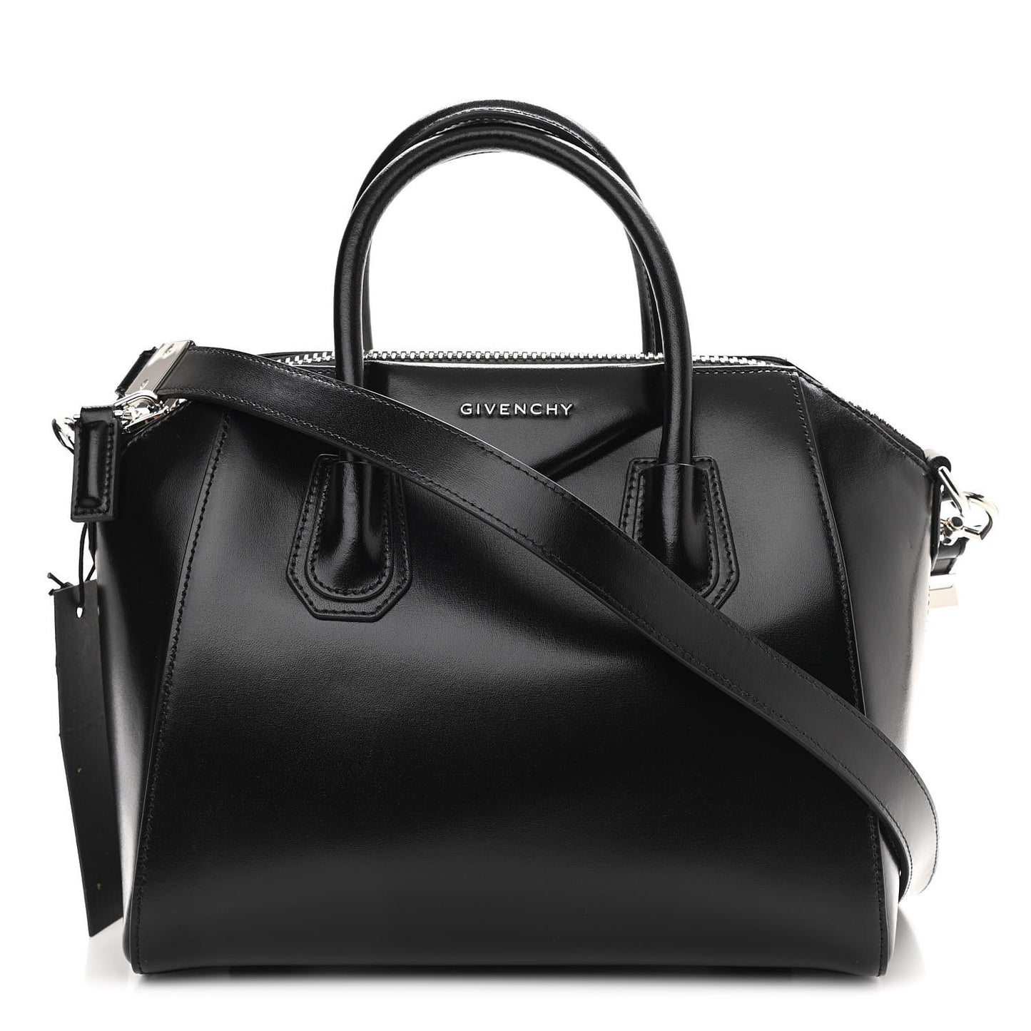 Shiny Lord Calfskin Small Antigona Black