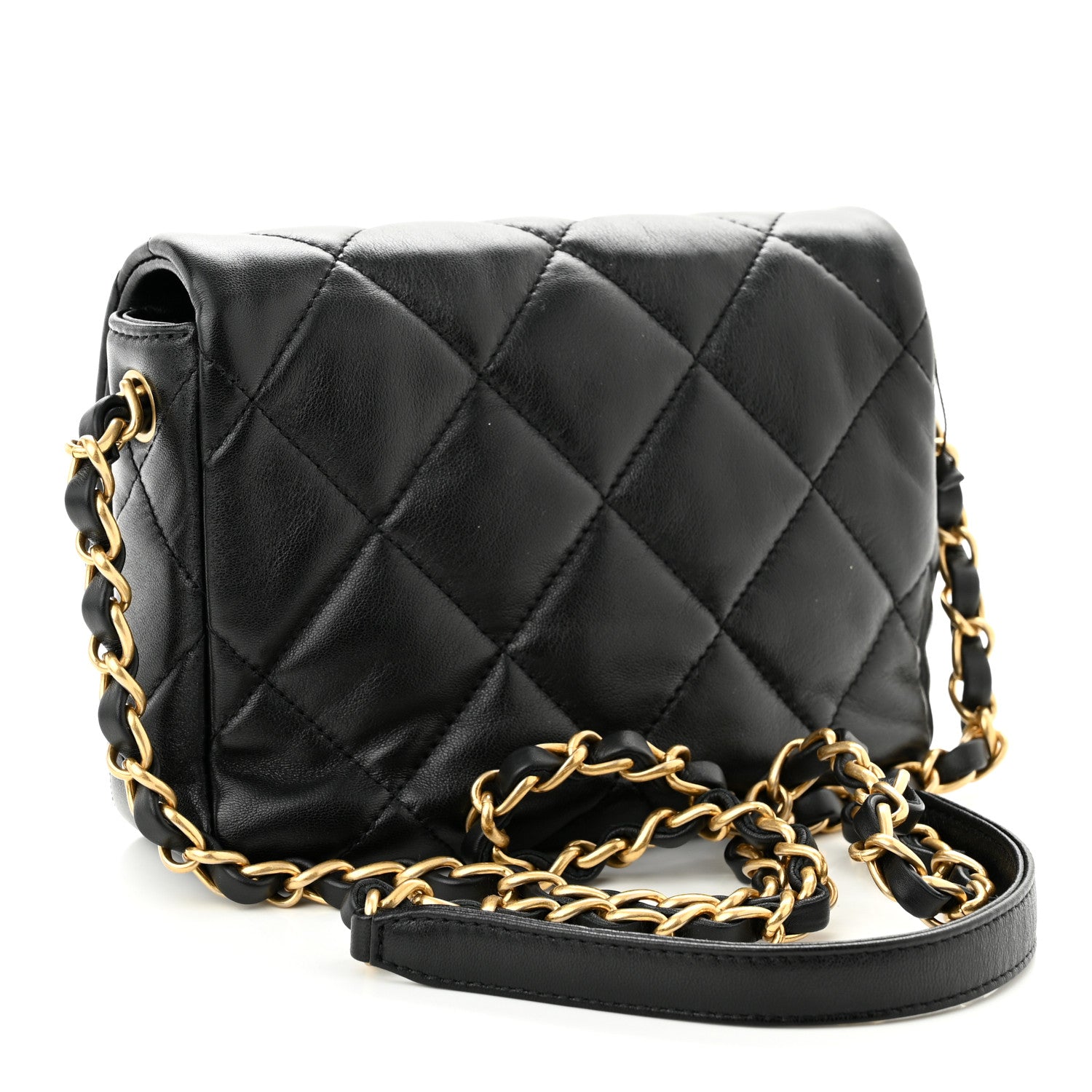 Chanel Lambskin Plexiglass Quilted Coco Love Mini Flap Black 3 of 10