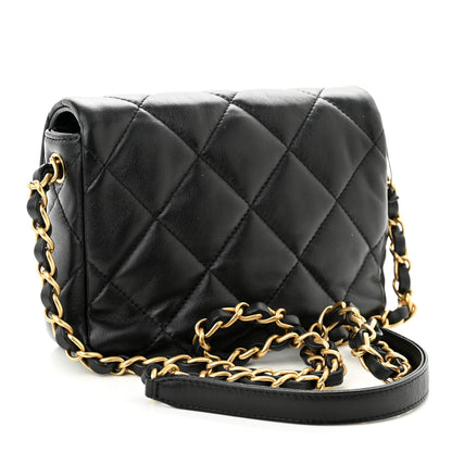 Chanel Lambskin Plexiglass Quilted Coco Love Mini Flap Black 3 of 10