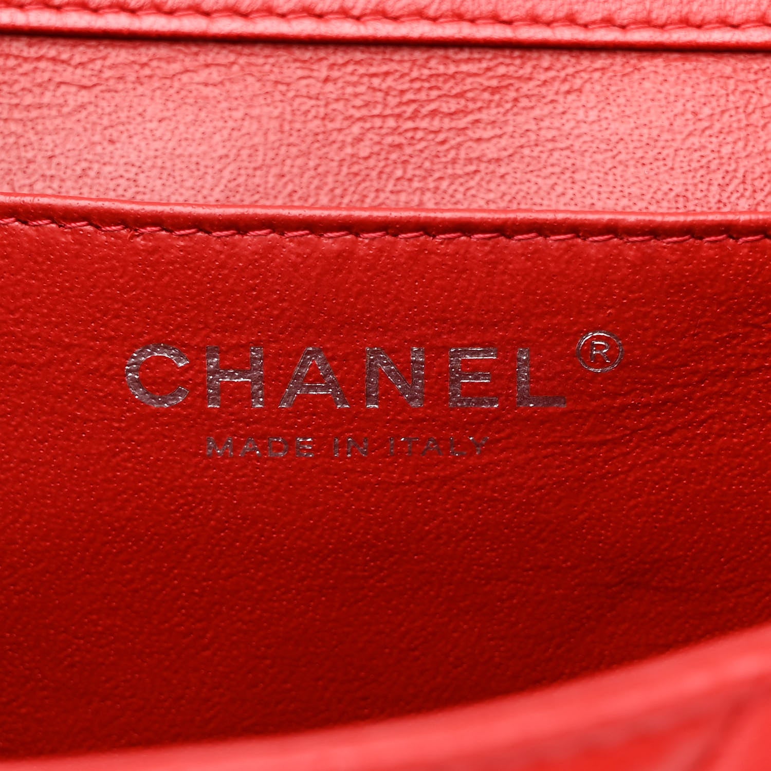 Chanel Lambskin Quilted Clutch with Chain Flap Red 6 of 10