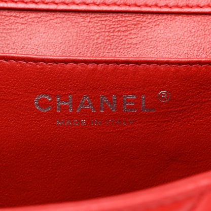 Chanel Lambskin Quilted Clutch with Chain Flap Red 6 of 10