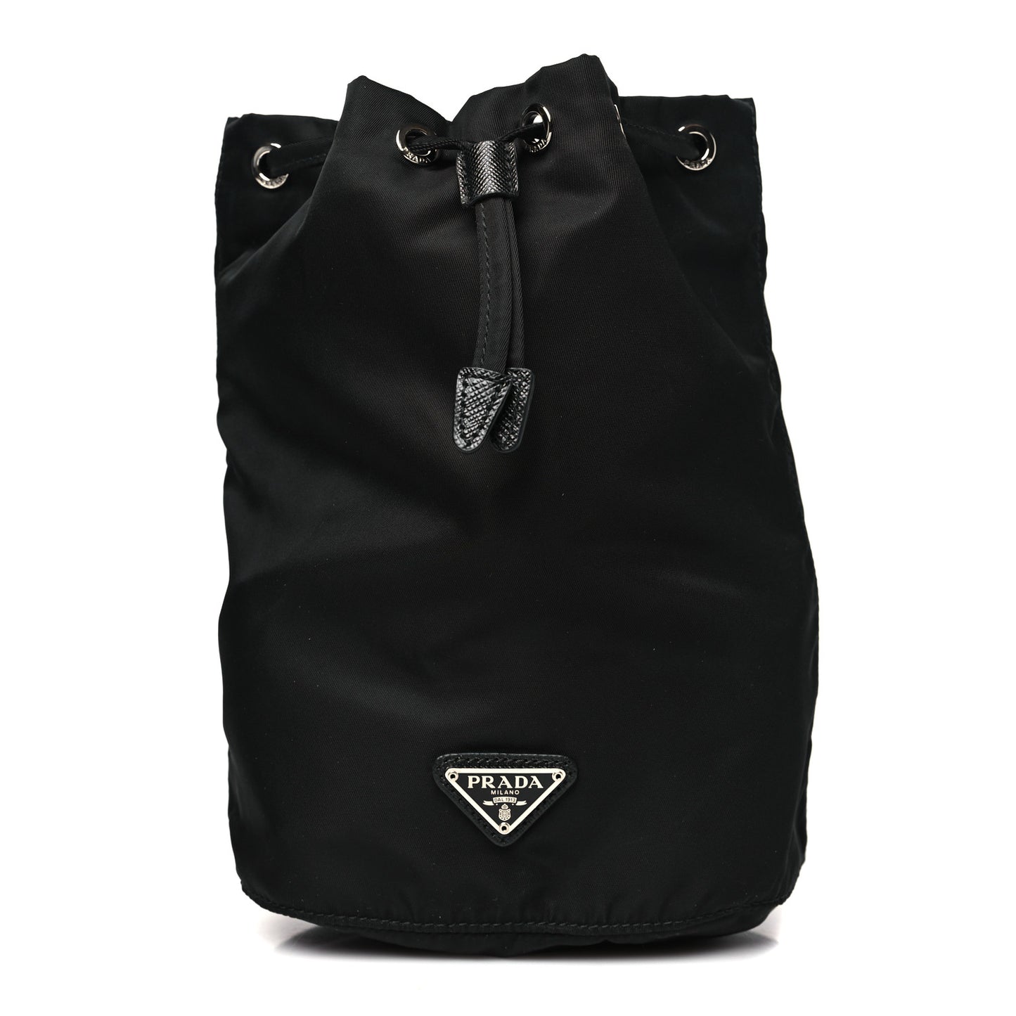 Nylon Vela Drawstring Pouch Black