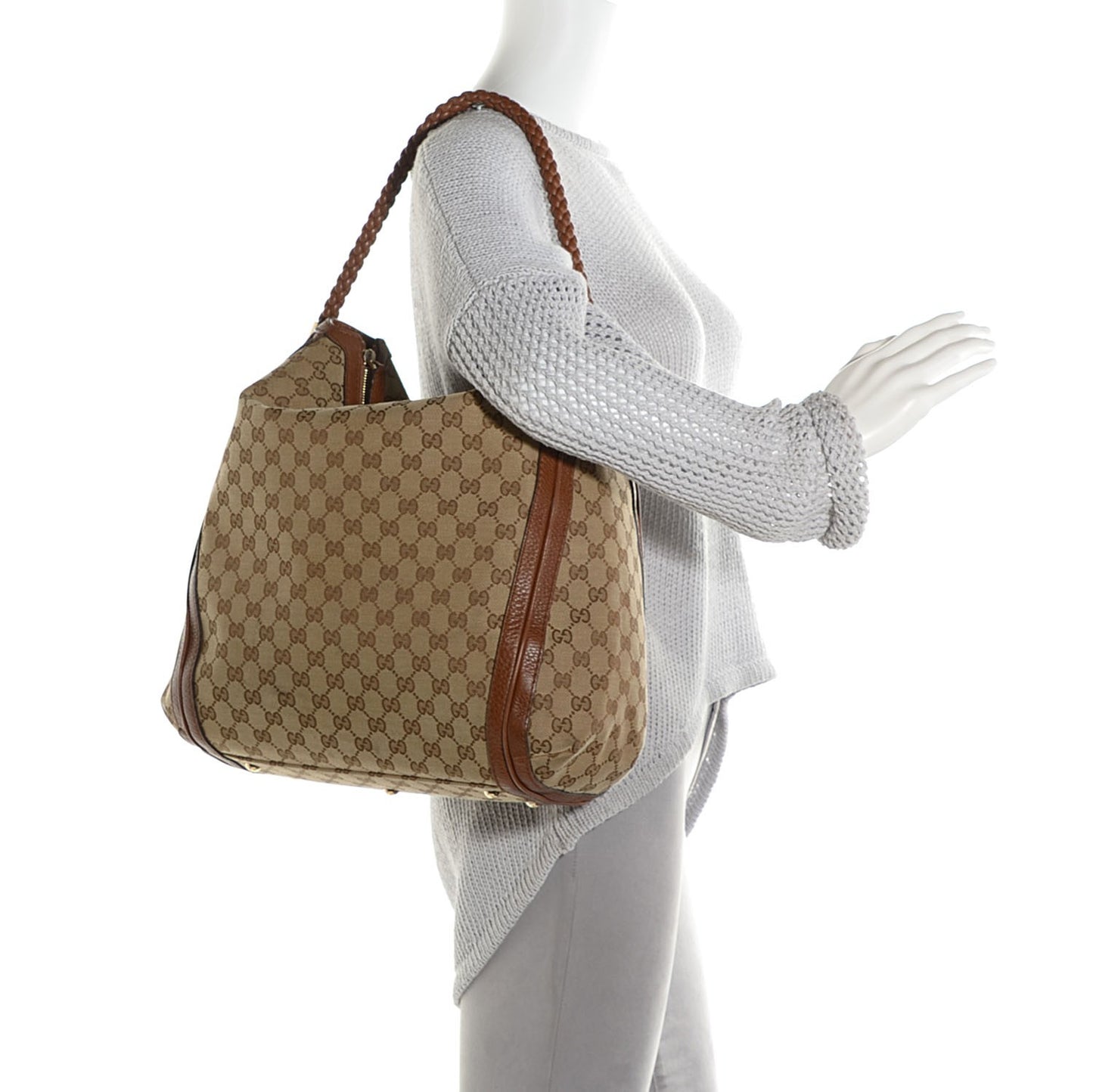 Monogram Cellarius Calfskin Large Bella Hobo Beige Ebony Cuir