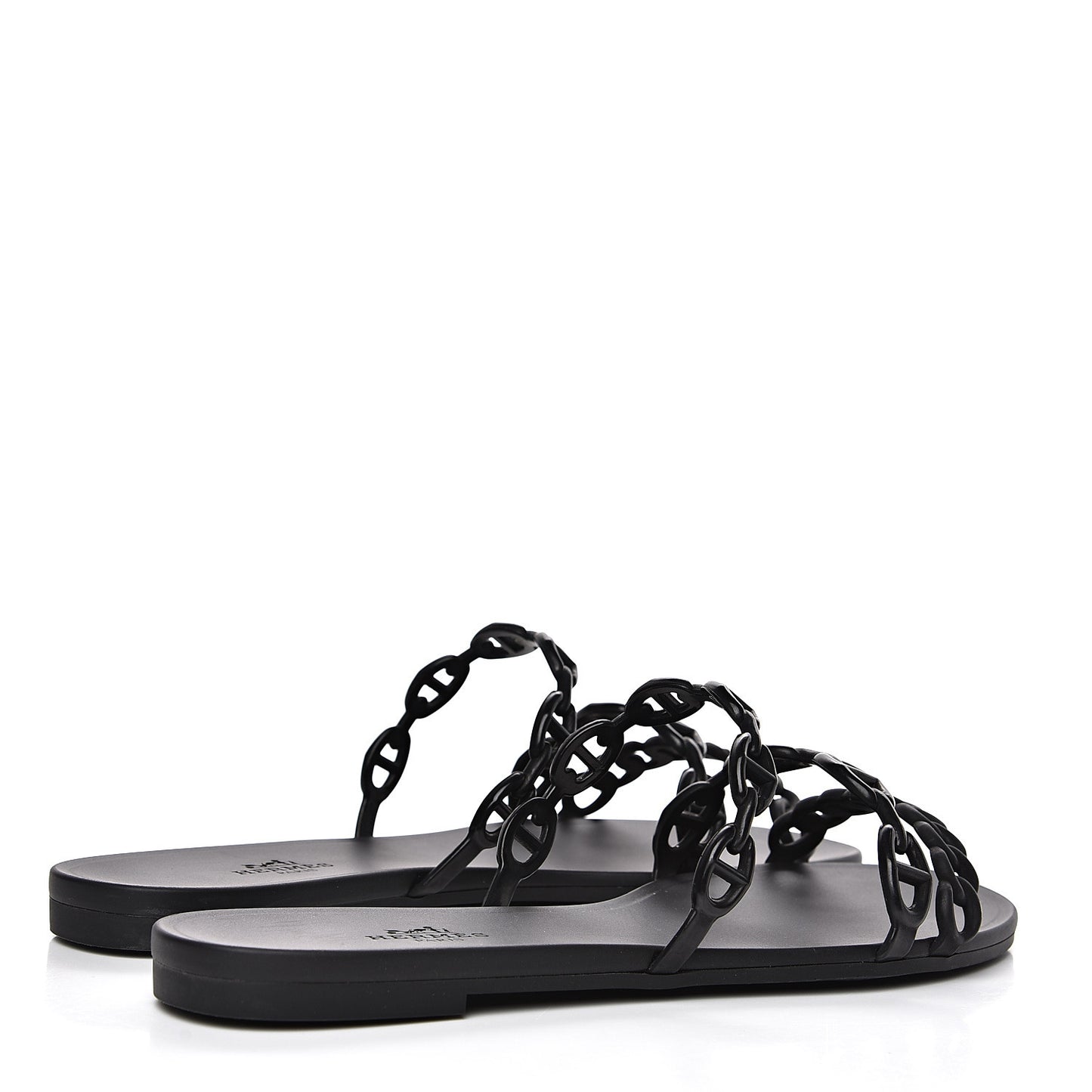 Rubber Chaine d'Ancre Rivage Sandals 37 Black