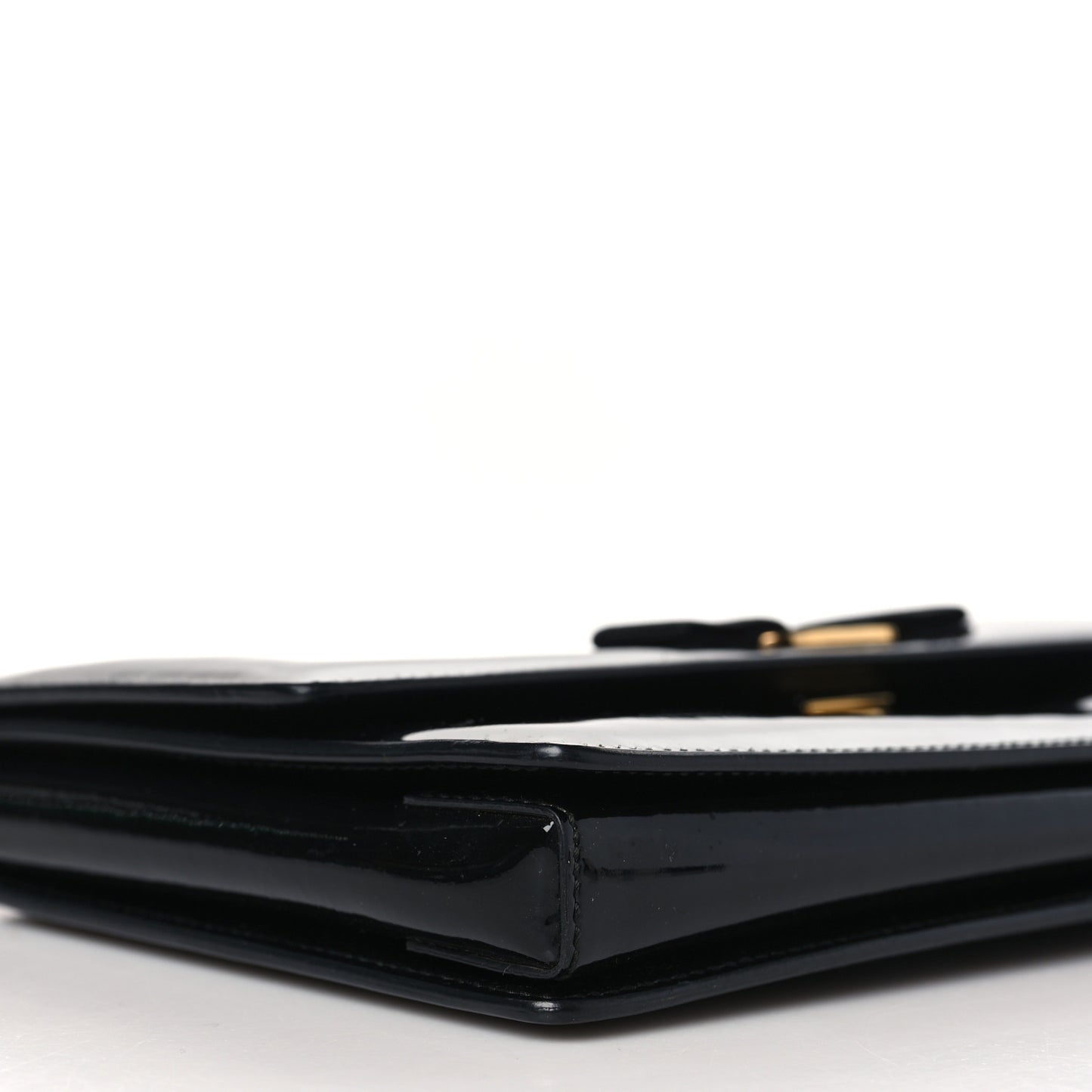 Patent Ginny Vara Bow Shoulder Bag Black