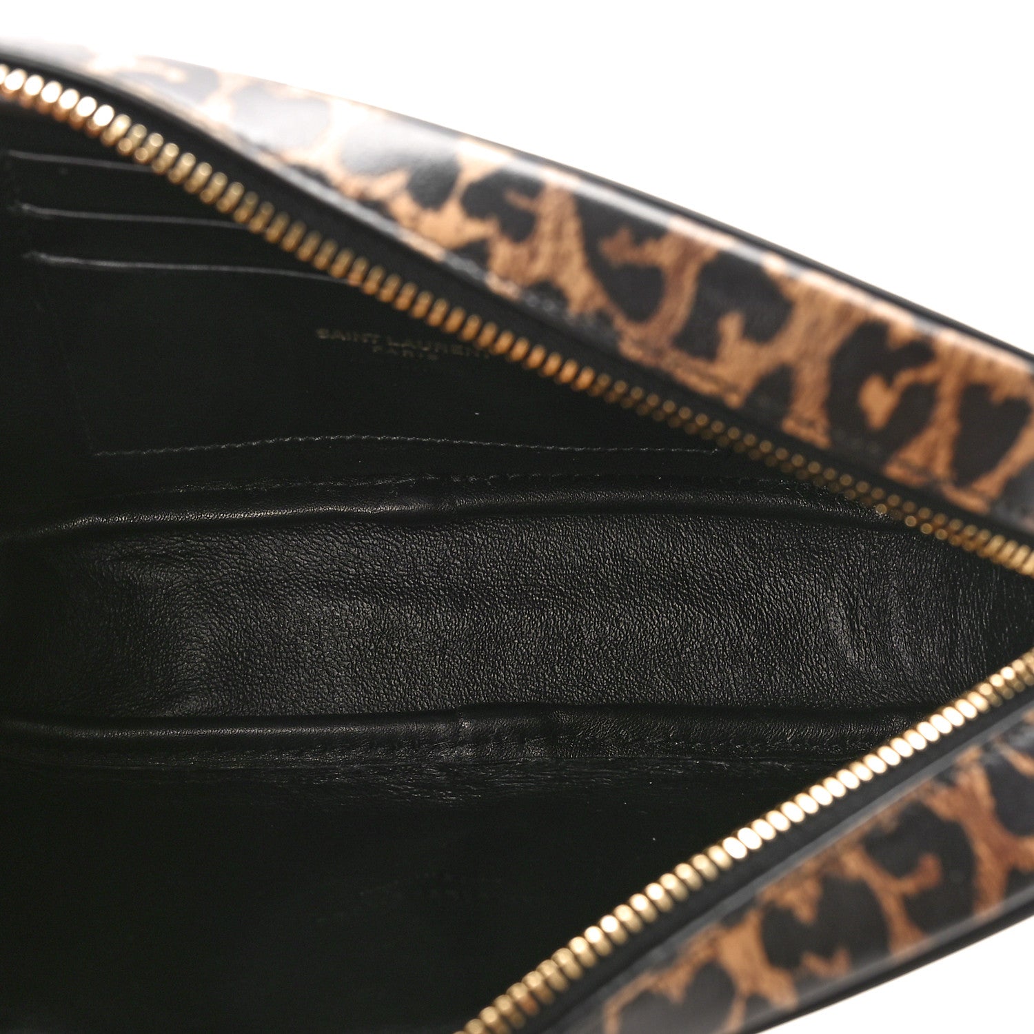 Saint Laurent Calfskin Heart Leopard Print Monogram Mini Lou Camera Bag Toffee 5 of 8