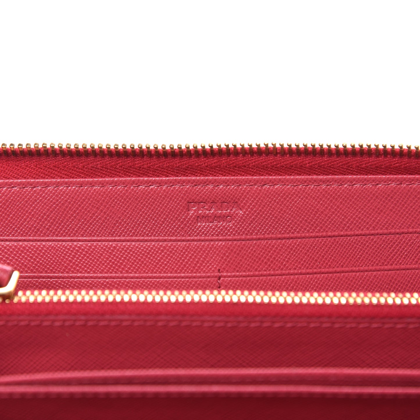 Saffiano Fiocco Bow Zip Around Wallet Peonia