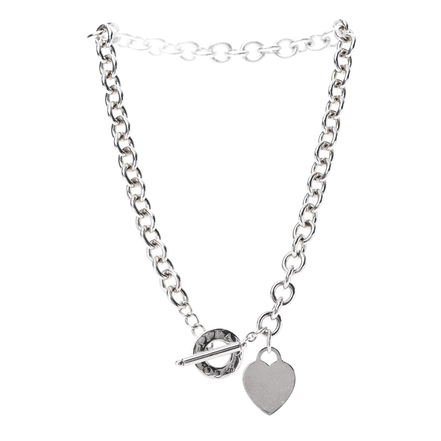 Tiffany Sterling Silver Heart Tag Toggle Necklace 3 of 4