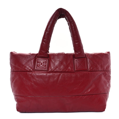 Chanel Lambskin Quilted Large Coco Cocoon Reversible Tote Red Red 1 of 11