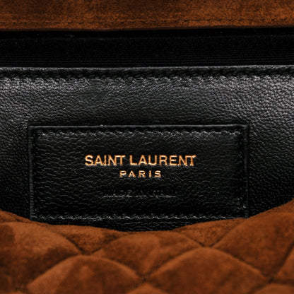 Saint Laurent Suede Tri-Quilt Monogram Medium College Bag Ochre 6 of 6