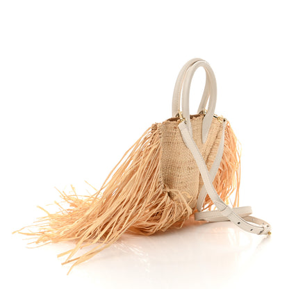Jacquemus Raffia Woven Calfskin Le Petit Baci Natural White 3 of 11