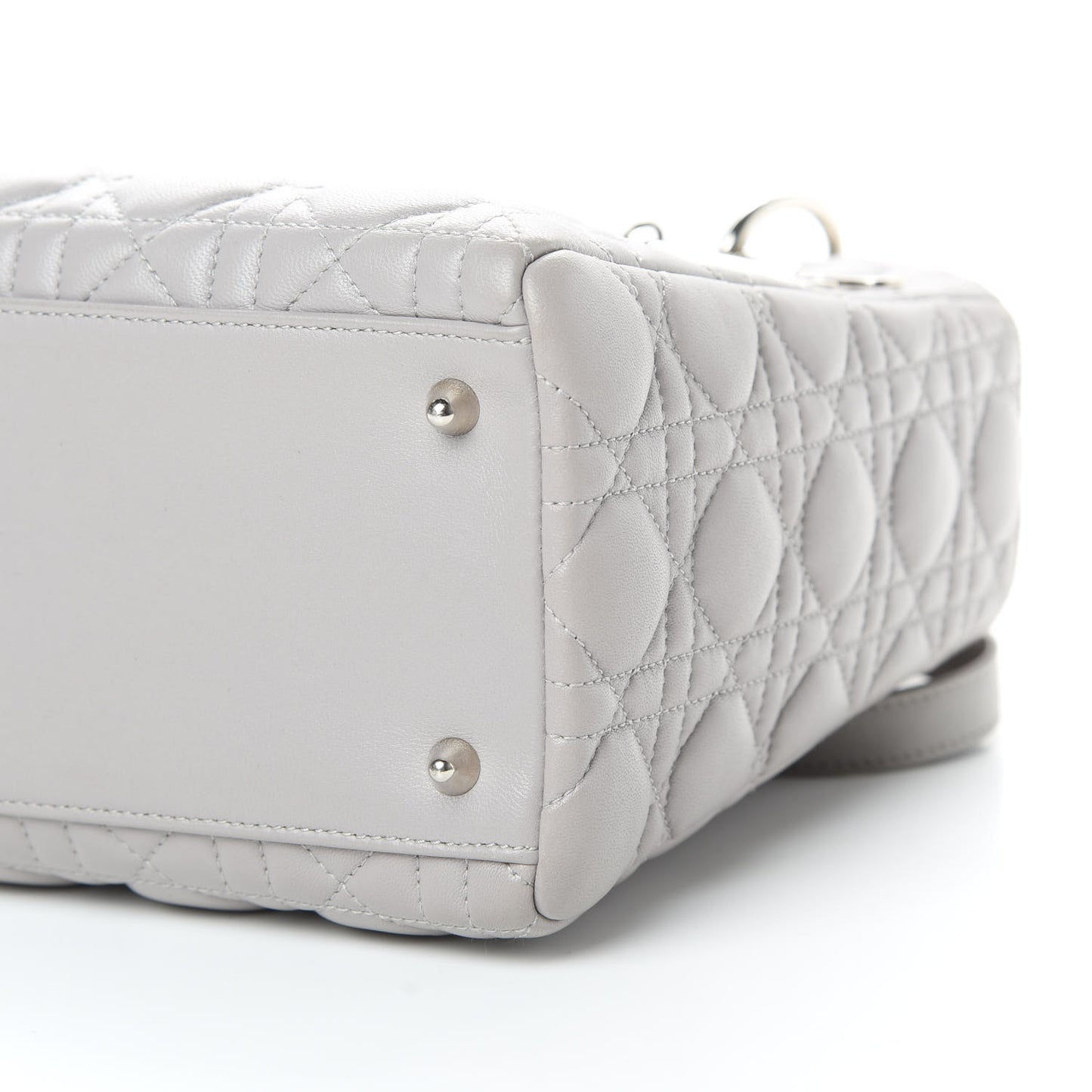 Lambskin Cannage Medium Lady Dior Grey