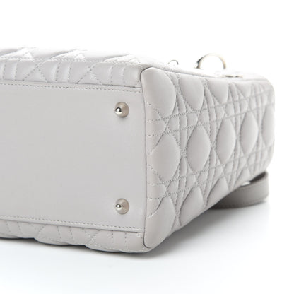 Christian Dior Lambskin Cannage Medium Lady Dior Grey 10 of 13