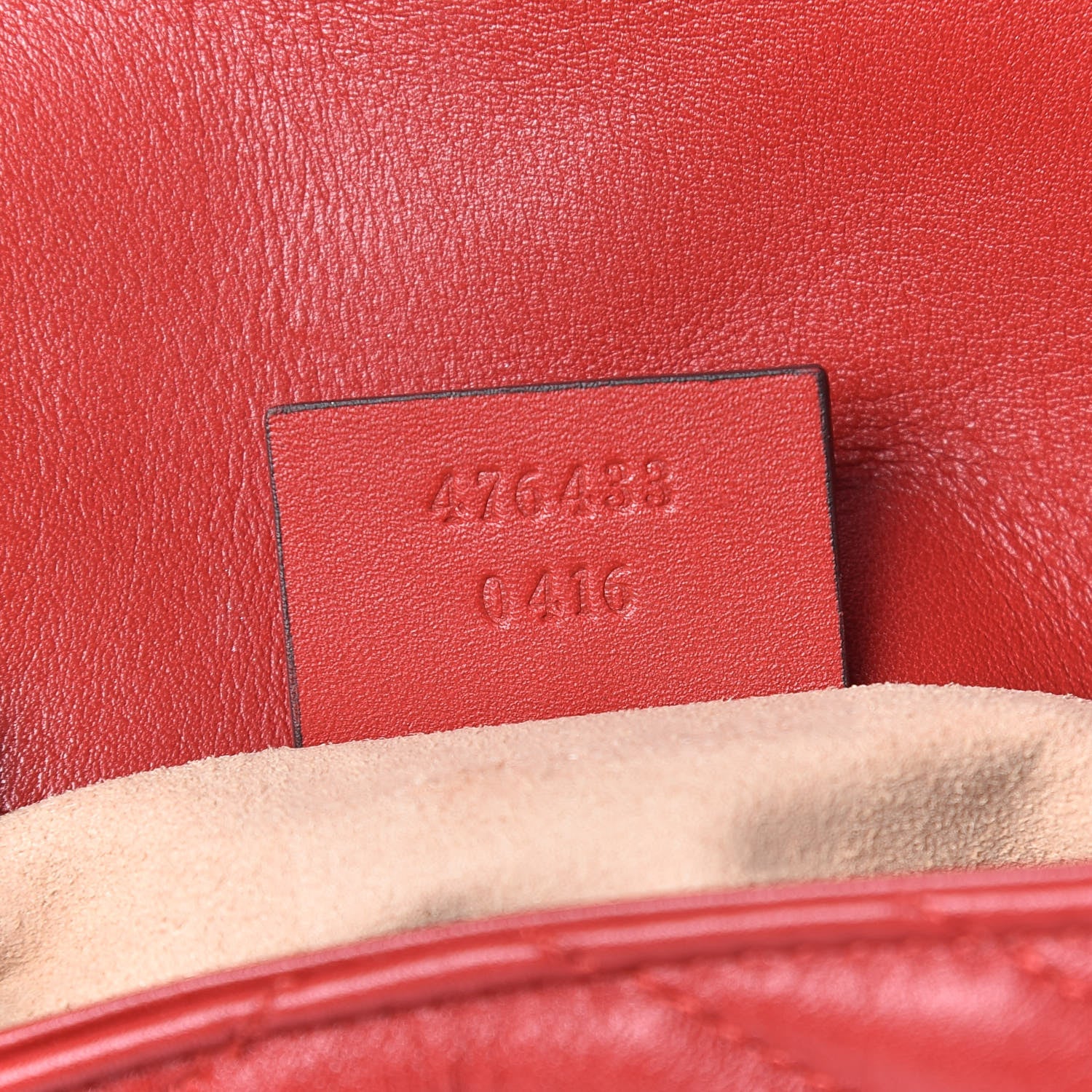 Gucci Calfskin Matelasse Super Mini GG Marmont Shoulder Bag Hibiscus Red 8 of 11