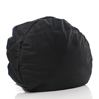 Balenciaga Textured Sport Nylon Logo Embroidered M Wheel Gym Bag Black Bleu Navy 3 of 9