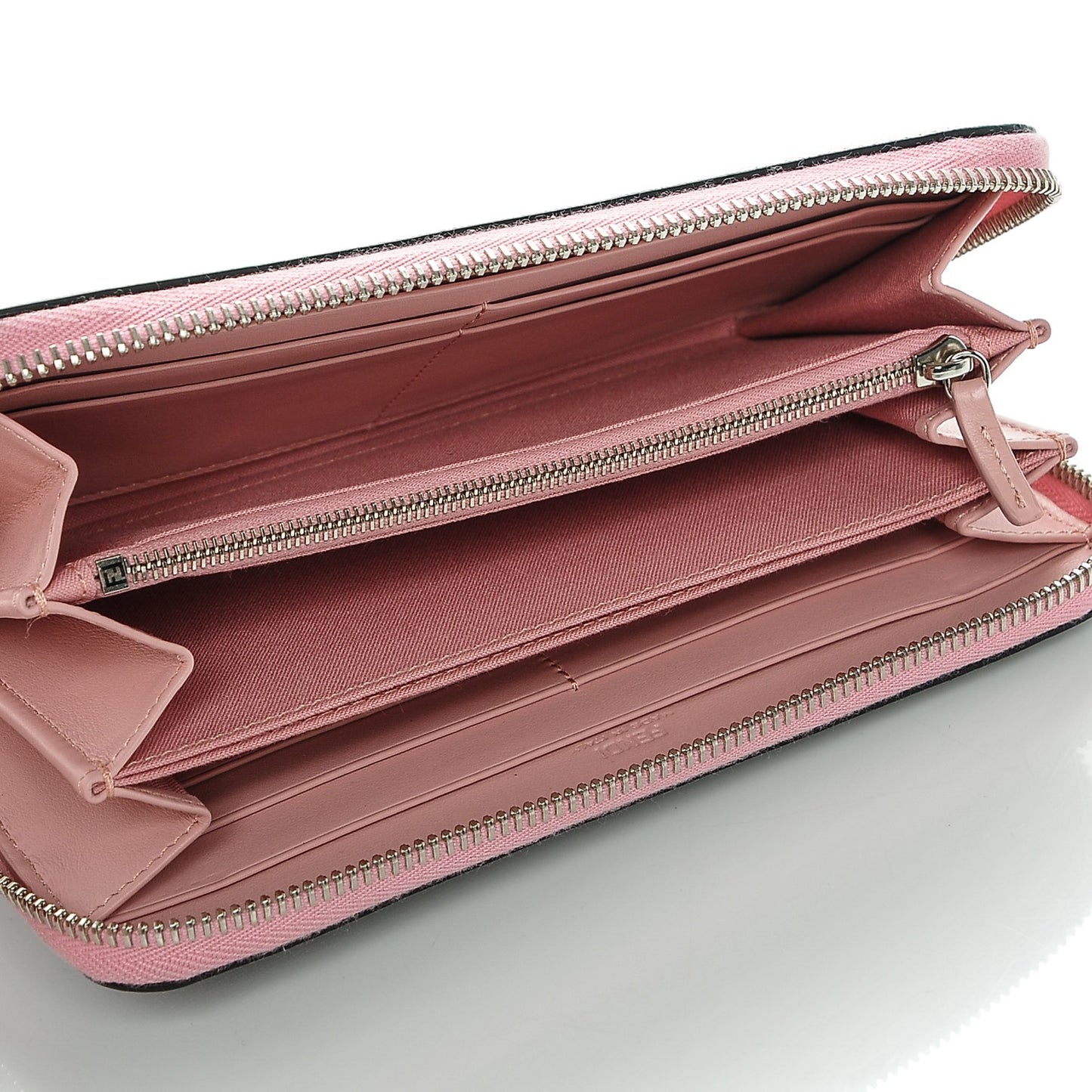 Vitello Elite Century Hypnoteyes Studded Zip Around Wallet Bubblegum Multicolor