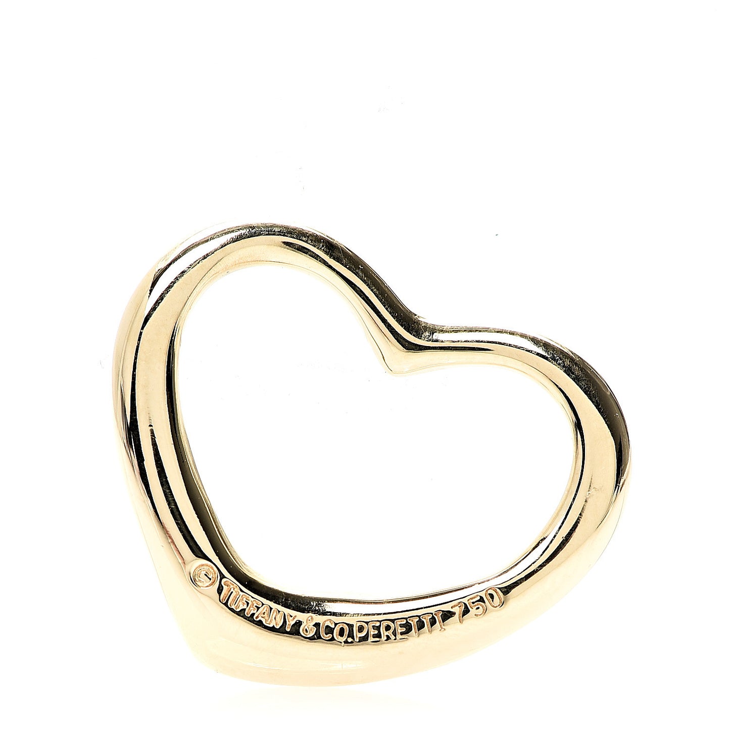 18K Yellow Gold 22mm Elsa Peretti Open Heart Pendant