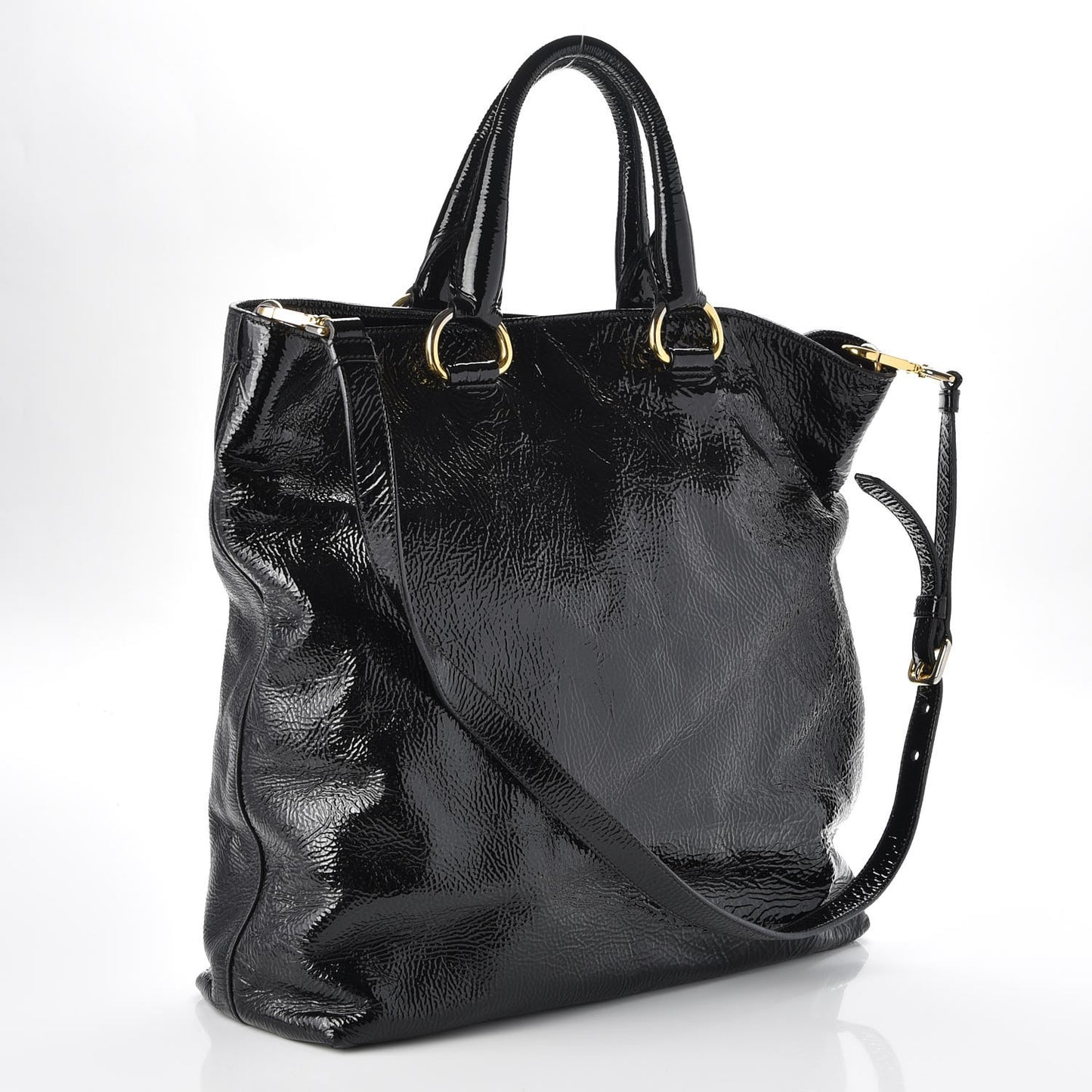 Vernice Shopping Tote Black