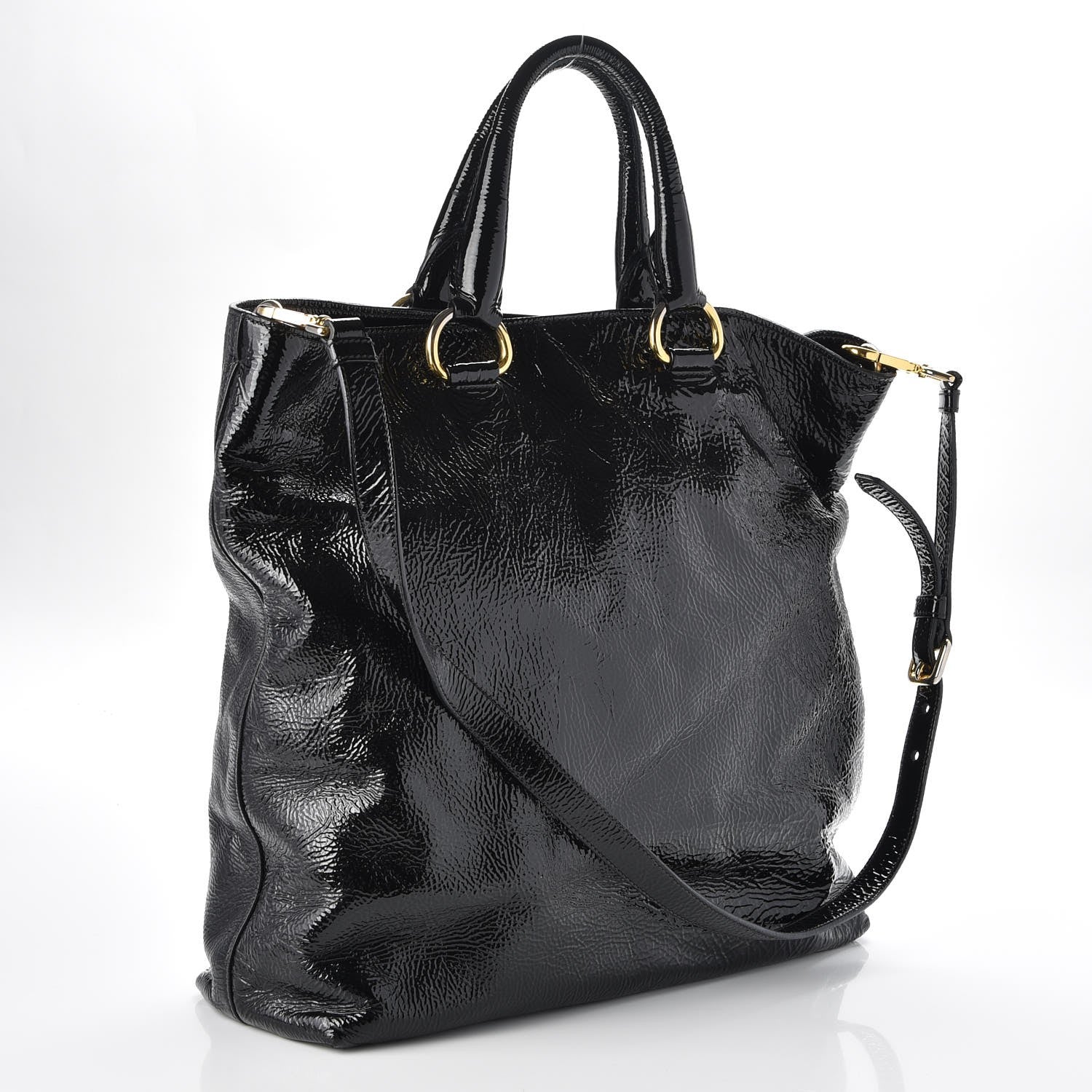 Prada Vernice Shopping Tote Black 4 of 8