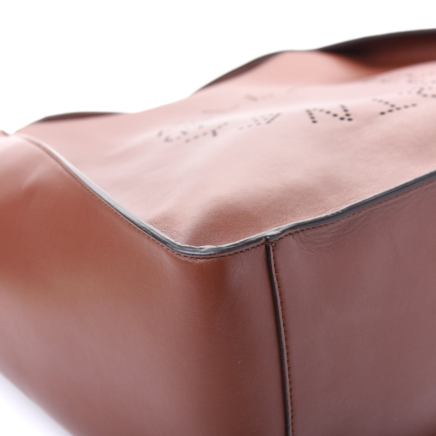 Eco Alter Nappa East West Perforated Tote Brown