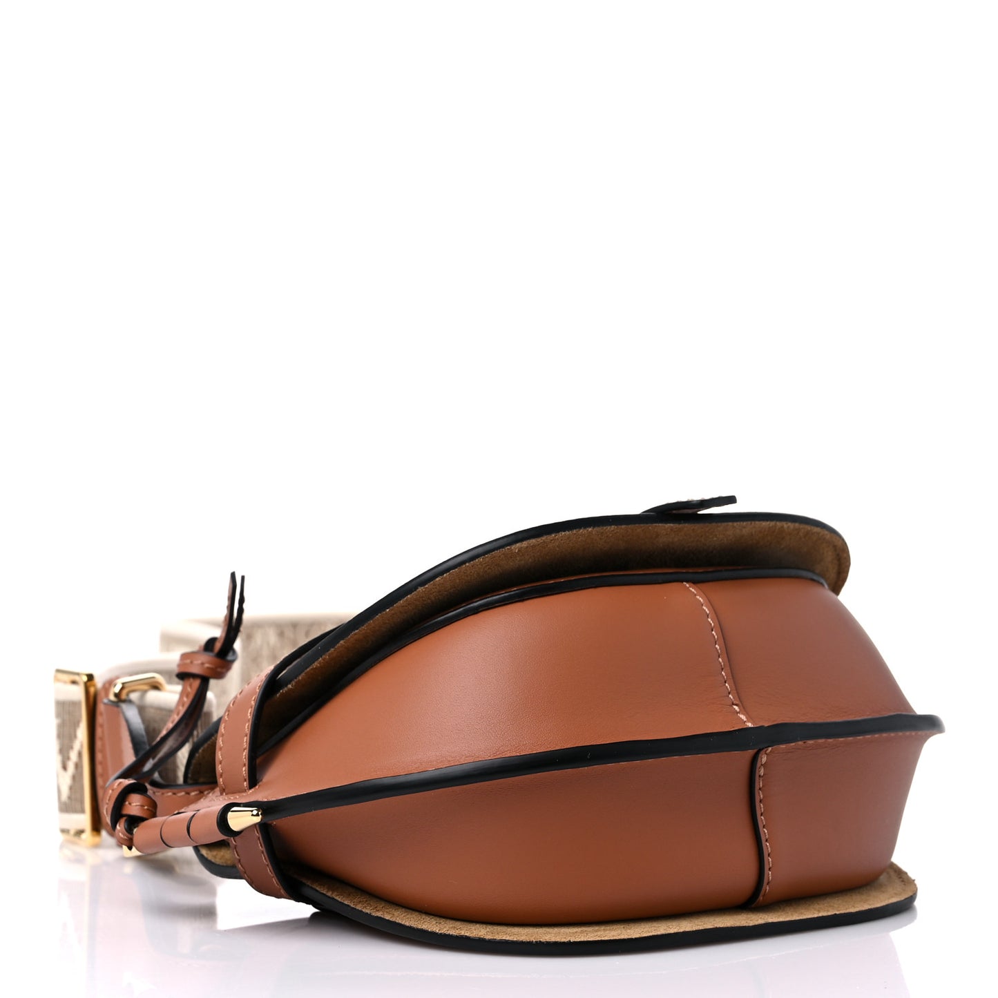 Calfskin Jacquard Mini Gate Dual Bag Tan