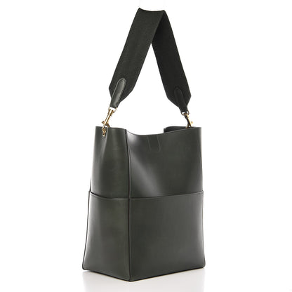 Celine Calfskin Sangle Bucket Bag Bottle Green 4 of 8