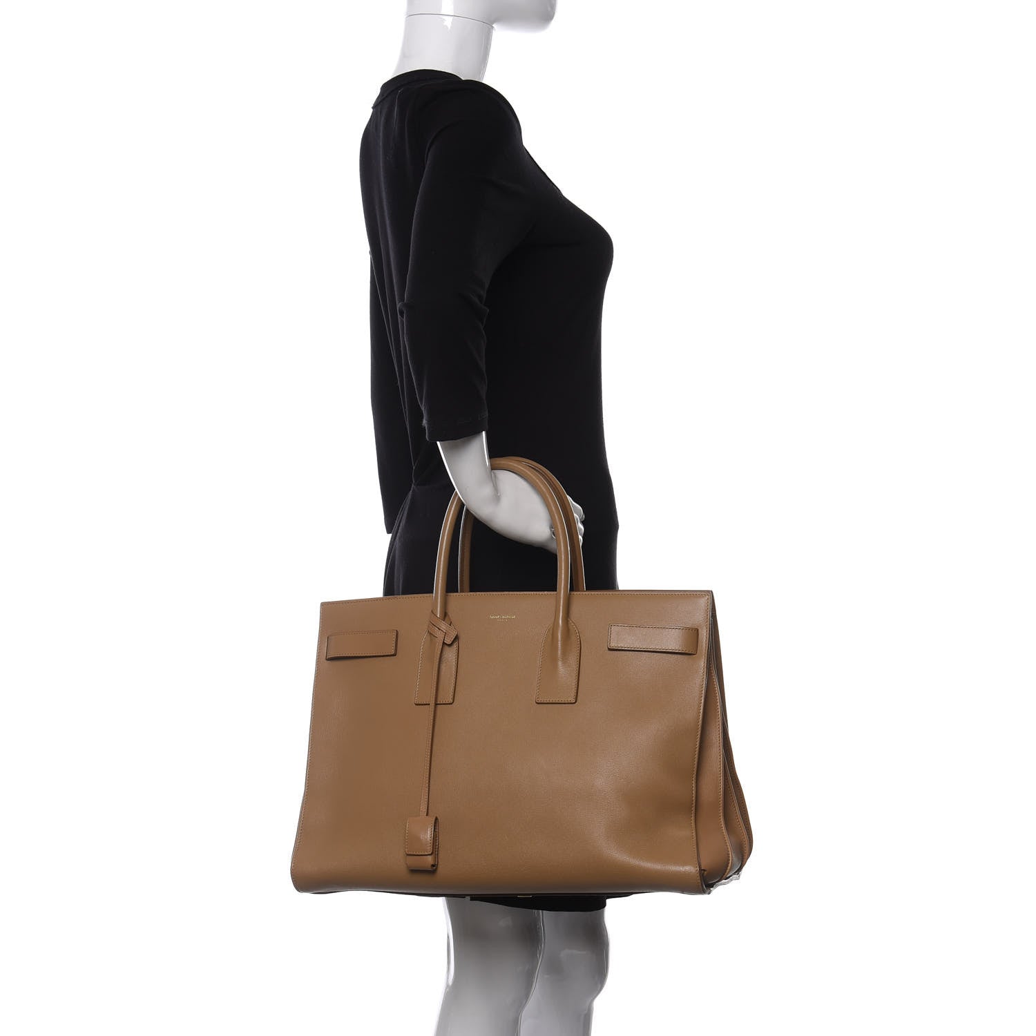 Saint Laurent Calfskin Large Sac de Jour Carryall Tan 2 of 11