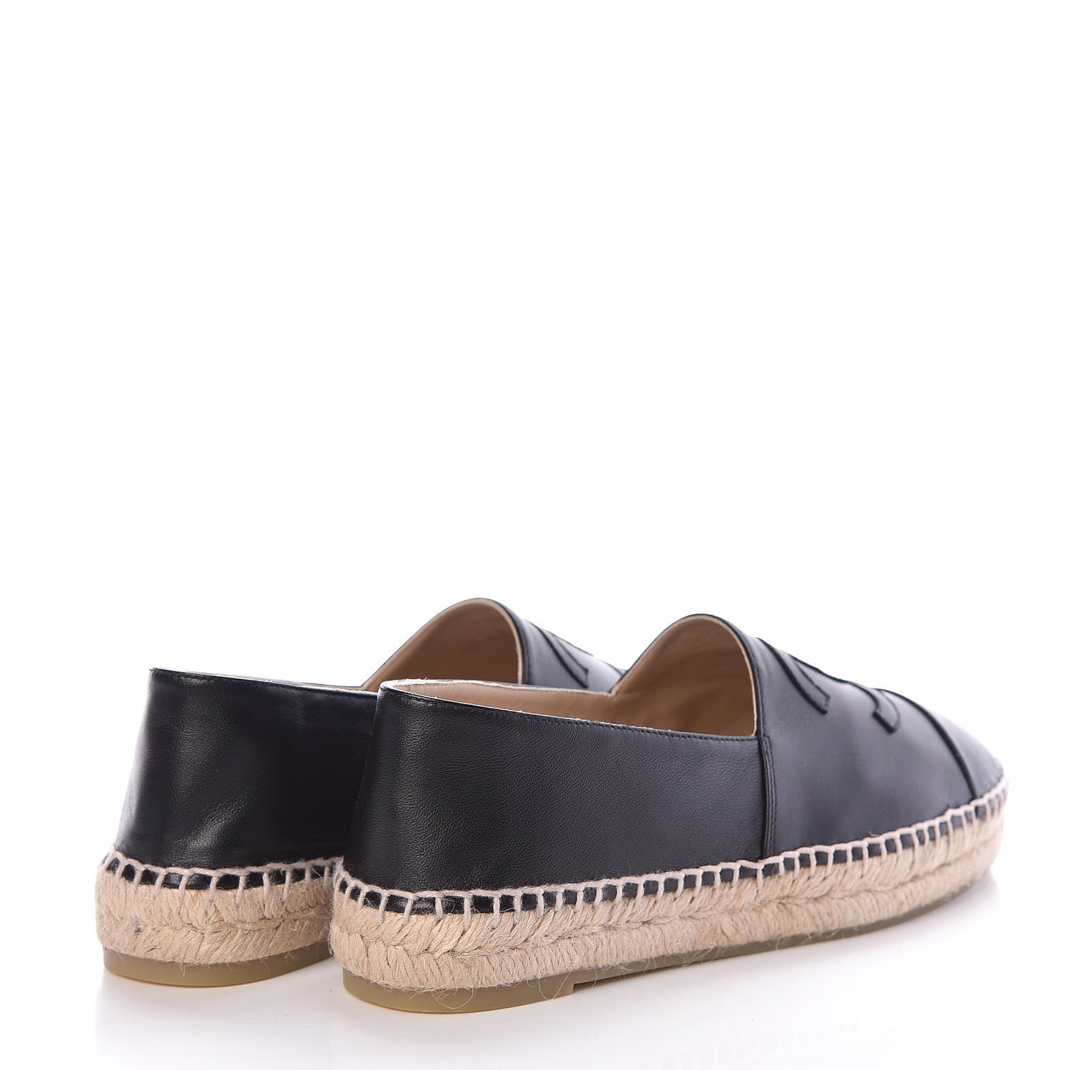 Chanel Lambskin CC Espadrilles 37 Black 4 of 8
