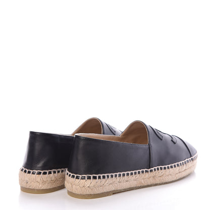 Chanel Lambskin CC Espadrilles 37 Black 4 of 8