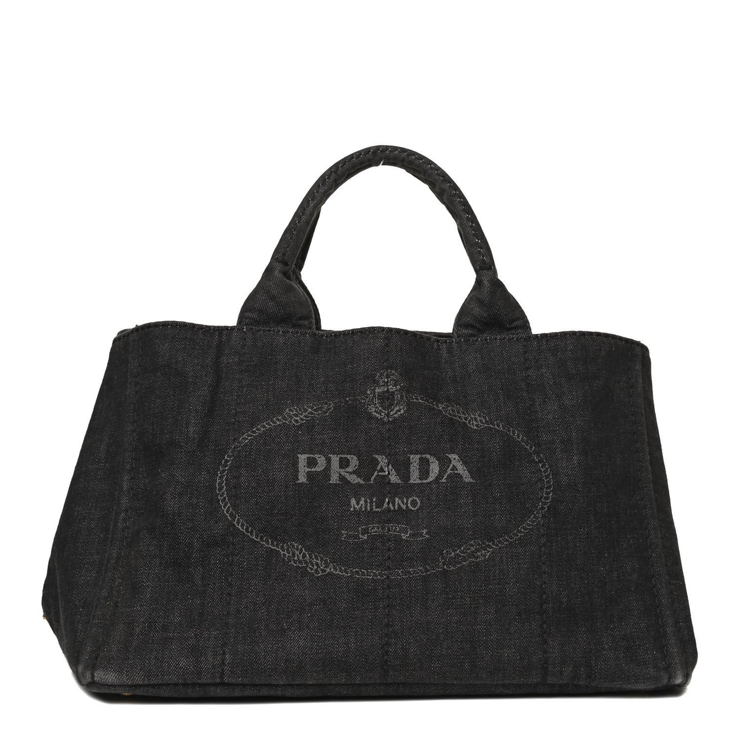 Denim Logo Tote Black