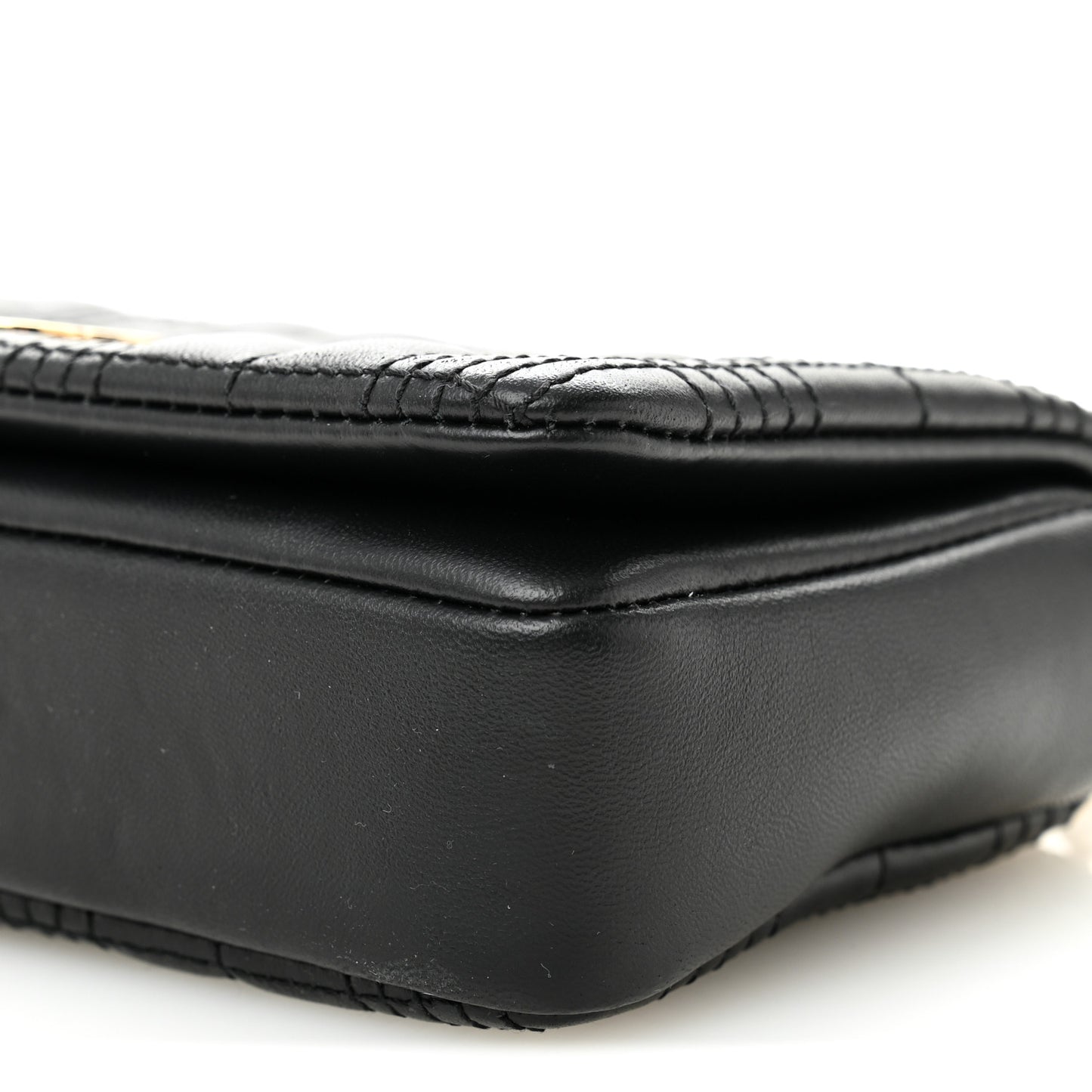 Lambskin Quilted Mini Lola Bag Black