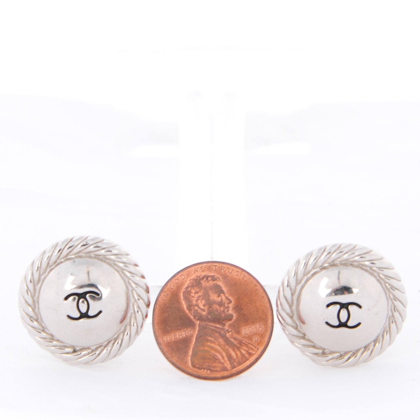 CC Clip On Earrings Silver