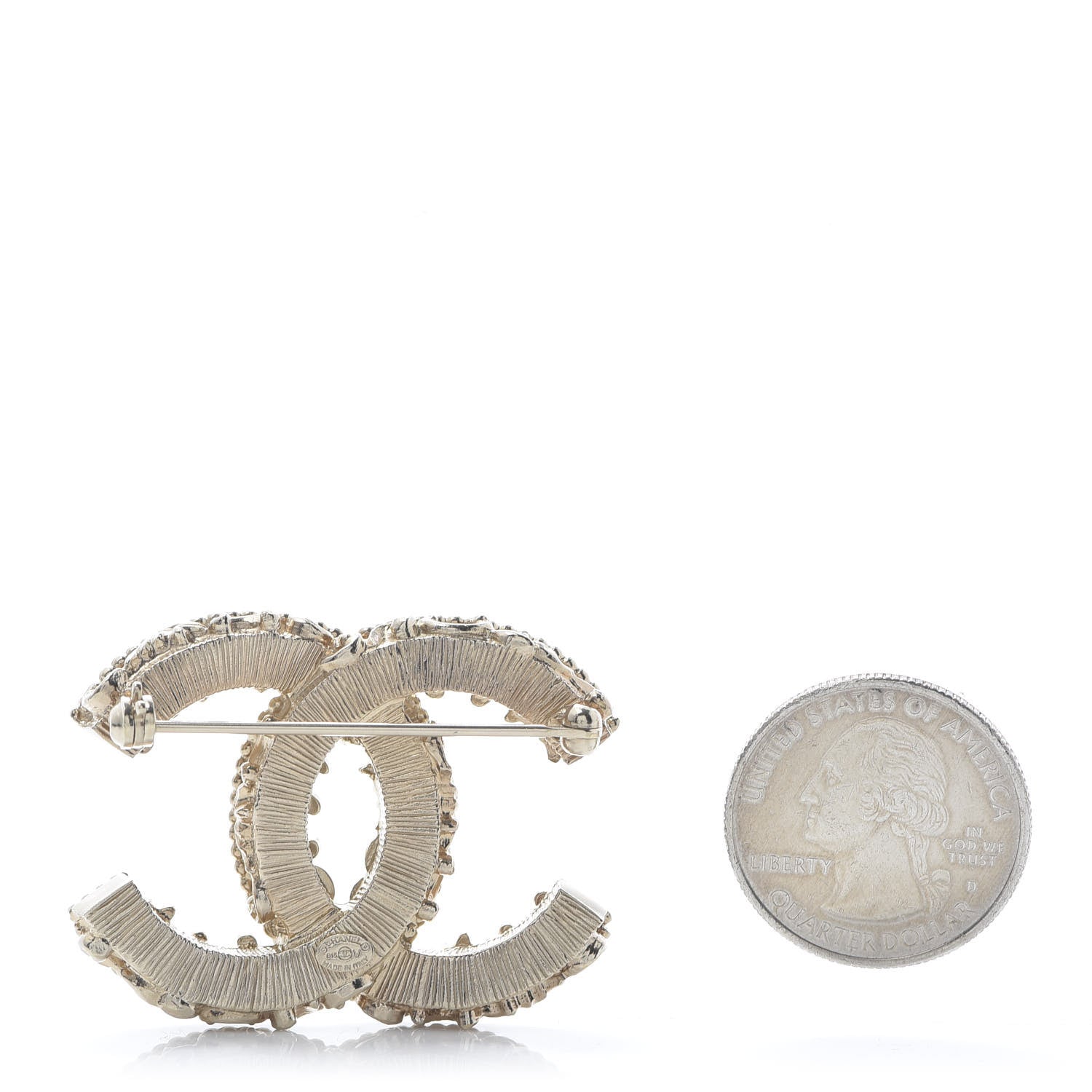 Chanel Enamel CC Baroque Brooch Black Gold 3 of 5