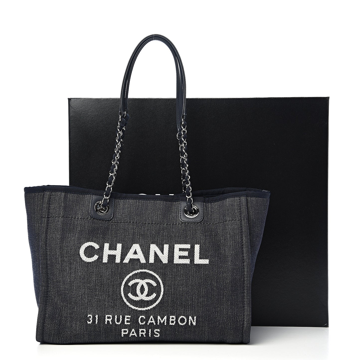 Denim Small Deauville Tote Dark Blue