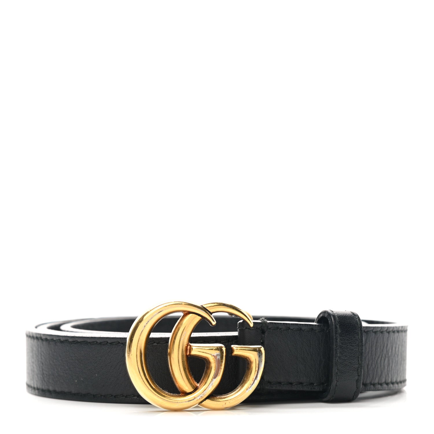 Gucci Calfskin Double G 20mm Belt 90 36 Black 1 of 6
