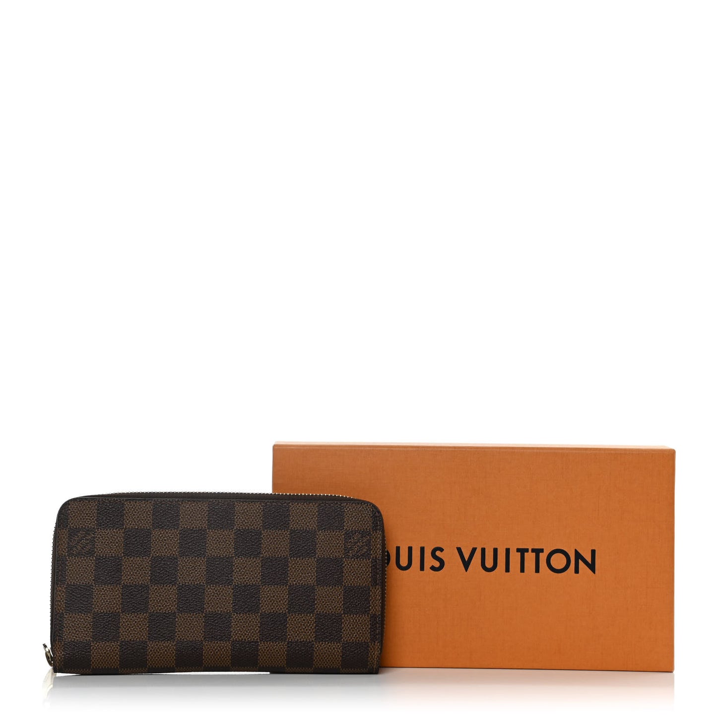 Damier Ebene Zippy Wallet Rose Ballerine