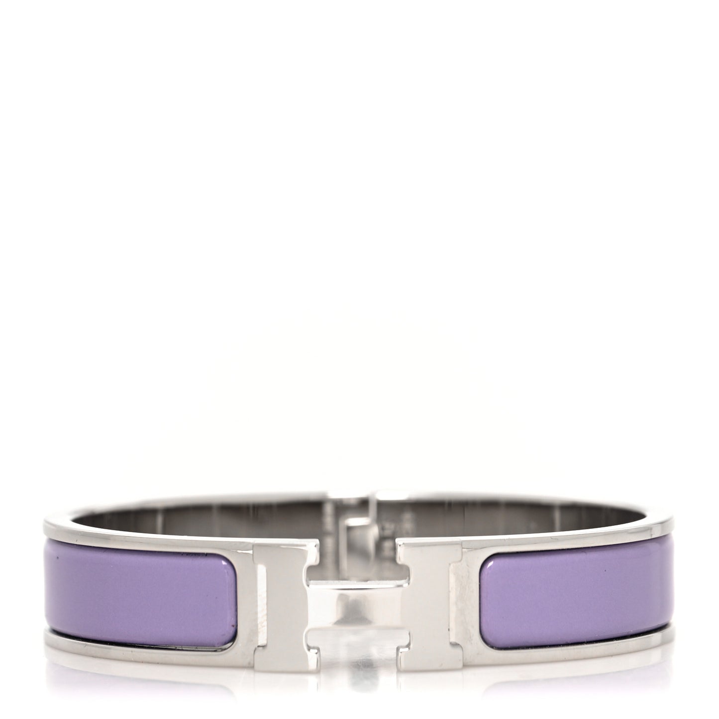 Enamel Narrow Clic Clac H Bracelet PM Parme