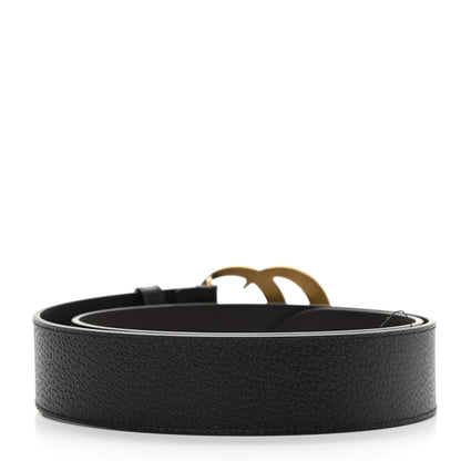 Gucci Textured Dollar Calfskin Double G 40mm Belt 85 34 Dark Cocoa 2 of 5