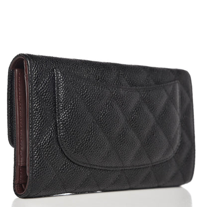 Chanel Caviar Quilted Large Flap Wallet Black 3 of 9