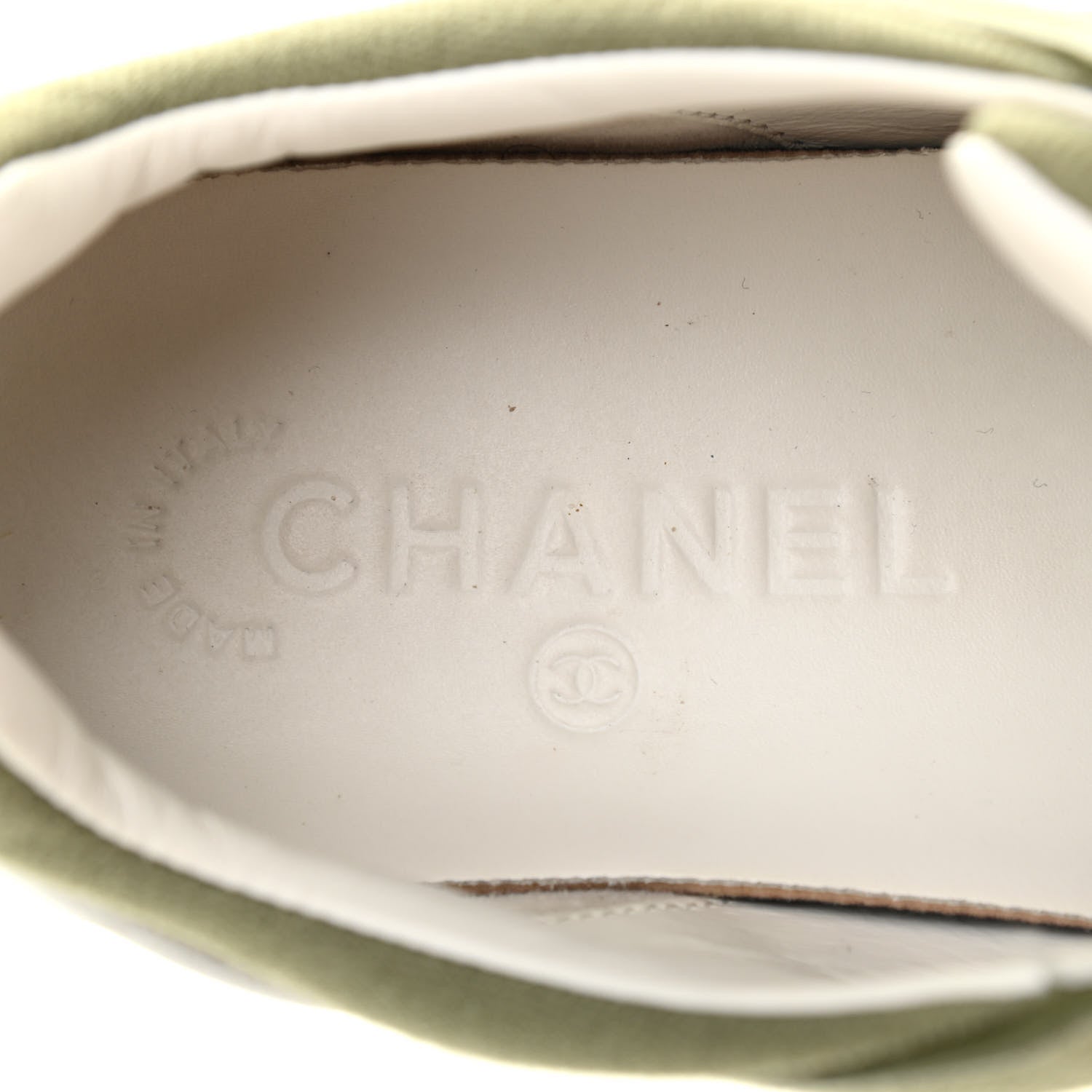 Chanel Canvas Womens Sneakers 38.5 Green 6 of 15