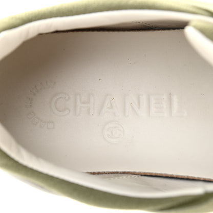 Chanel Canvas Womens Sneakers 38.5 Green 6 of 15