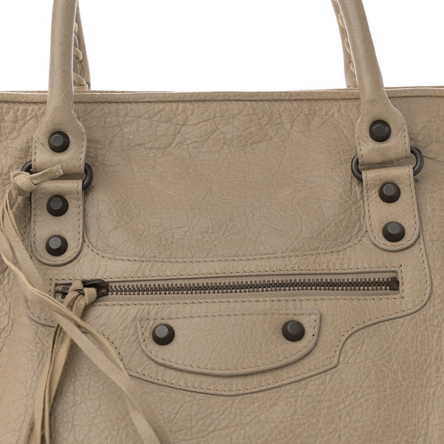 Balenciaga Agneau Classic Hardware Large Sunday Tote Latte Beige 9 of 14