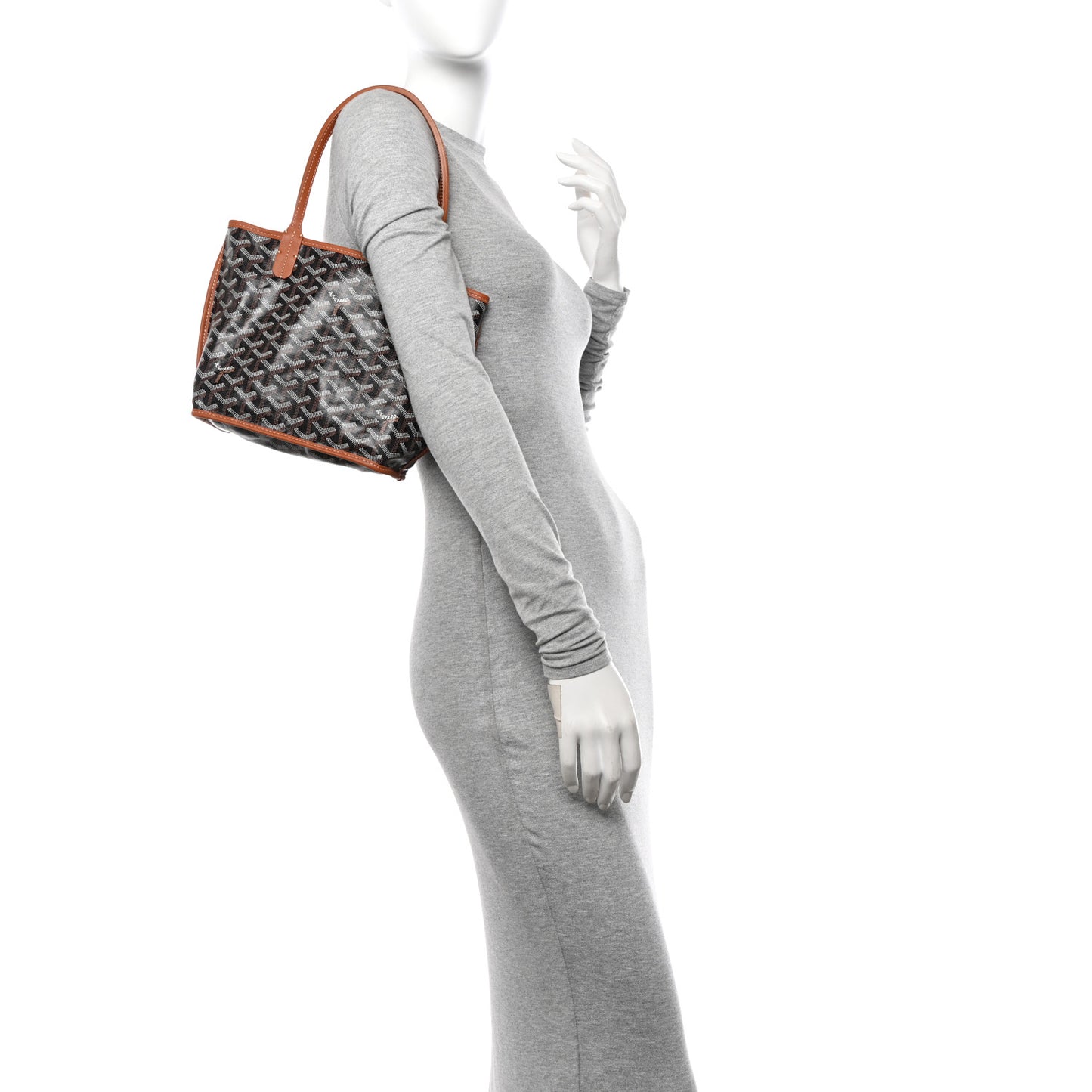 Goyardine Reversible Mini Anjou Black Gold